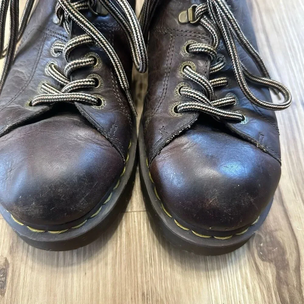 Dr. Martens lug sole brown lace up whimsigoth grunge shoes